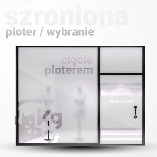 Oklejanie folią szronioną z wyciętym wzorem